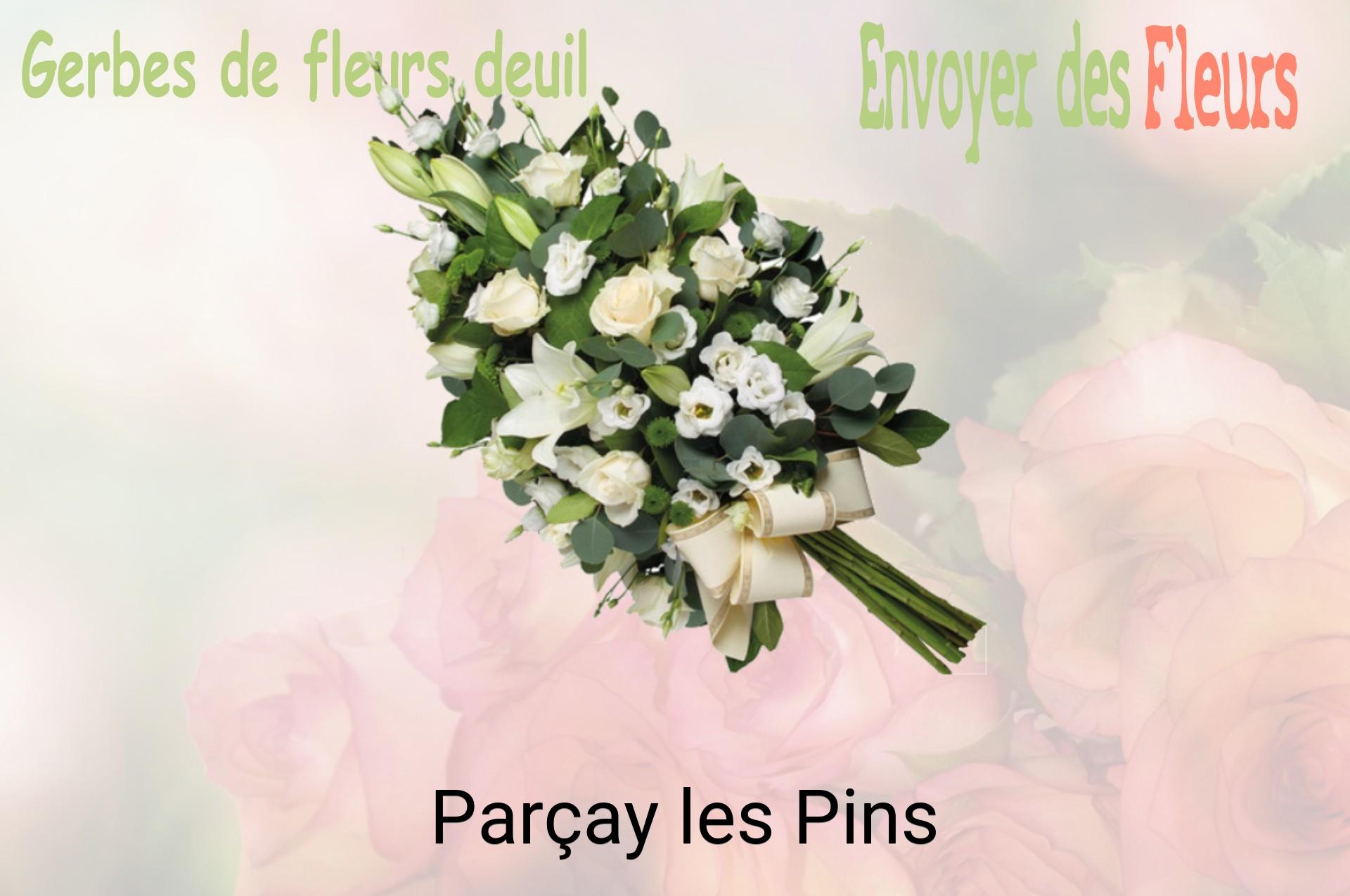 Gerbe de fleurs de deuil livrée à Parçay-les-Pins